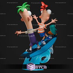 Phineas and Ferb Diorama 298mm STL Files