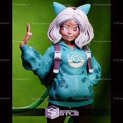 PokeGal Bulbasaur Girl Fanart STL Files