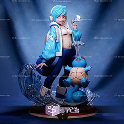 PokeGal Squirtle Girl Fanart STL Files