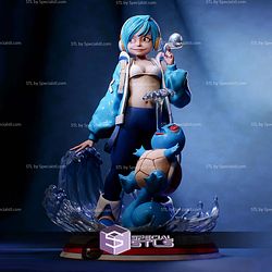 PokeGal Squirtle Girl Fanart STL Files