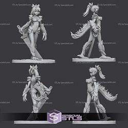 Salamander Monster Girl 212mm STL Files