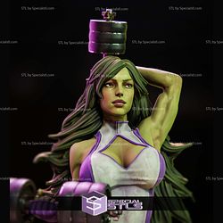 She Hulk with Dumbbell STL Files