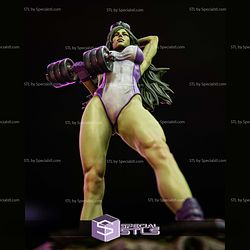 She Hulk with Dumbbell STL Files