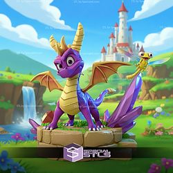 Spyro the Dragon and Sparx STL Files