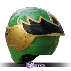 Cosplay STL Files Green Samurai Ranger Helmet Ninja Storm