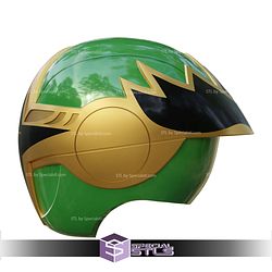 Cosplay STL Files Green Samurai Ranger Helmet Ninja Storm