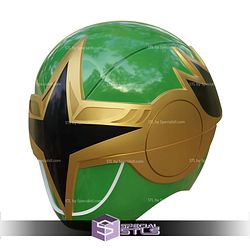 Cosplay STL Files Green Samurai Ranger Helmet Ninja Storm