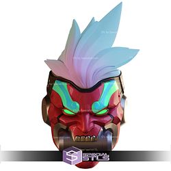Cosplay STL Files Motorized Overwatch Cyberdemon Genji Helmet