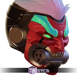 Cosplay STL Files Motorized Overwatch Cyberdemon Genji Helmet
