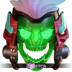 Cosplay STL Files Motorized Overwatch Cyberdemon Genji Helmet
