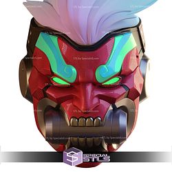 Cosplay STL Files Motorized Overwatch Cyberdemon Genji Helmet