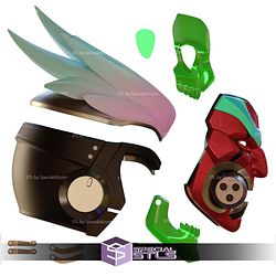 Cosplay STL Files Motorized Overwatch Cyberdemon Genji Helmet