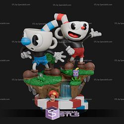 Cuphead and Mugman Diorama STL Files