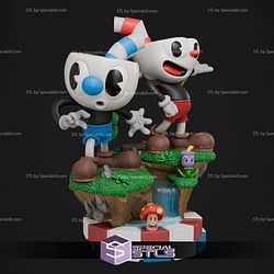 Cuphead and Mugman Diorama STL Files