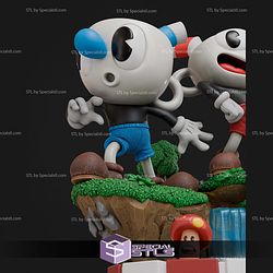Cuphead and Mugman Diorama STL Files