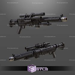 Custom 1 12 Figure STL ISB Tactical Agent Blaster