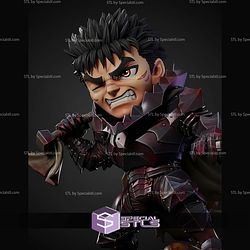 Guts Berserk Chibi 2 Head STL Files