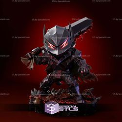 Guts Berserk Chibi 2 Head STL Files
