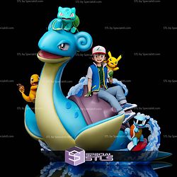 Lapras and Ash Starter Team STL Files