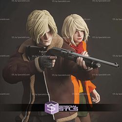 Leon and Ashley Resident Evil 4 Diorama STL Files