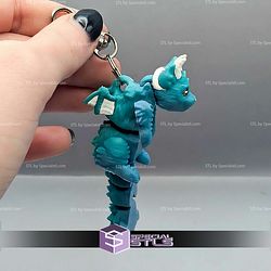 Super Basic STL Scruffy Baby Cat Dragon Keychain