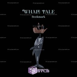 Super Basic STL Whale Tale Bookmark