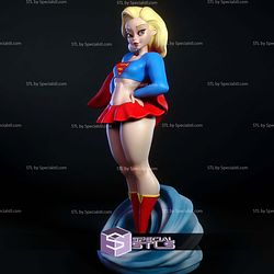 Supergirl Cartoon Style STL Files