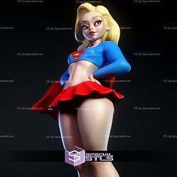Supergirl Cartoon Style STL Files
