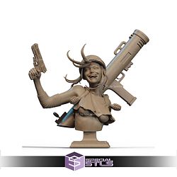 Tank Girl Various Weapon Bust STL Files