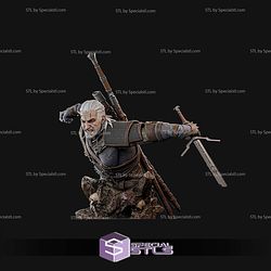 The White Wolf Geralt Bust 3D Printer Files