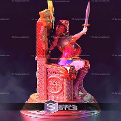 Wonder Woman on Throne STL Files