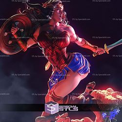 Wonder Woman Warrior 360mm STL Files