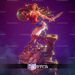 Wonder Woman Warrior 360mm STL Files
