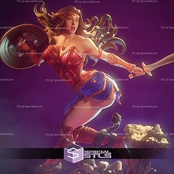 Wonder Woman Warrior 360mm STL Files