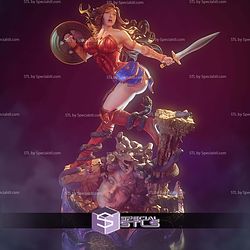 Wonder Woman Warrior 360mm STL Files