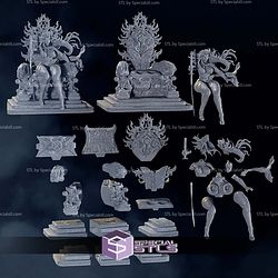 Psylocke on Throne STL Files