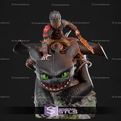 Toothless and Hiccup Horrendou Bust STL Files