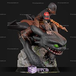 Toothless and Hiccup Horrendou Bust STL Files