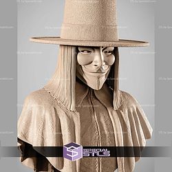 V for Vendetta Portrait Bust 334mm STL Files