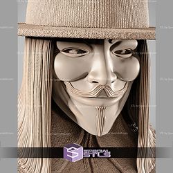 V for Vendetta Portrait Bust 334mm STL Files