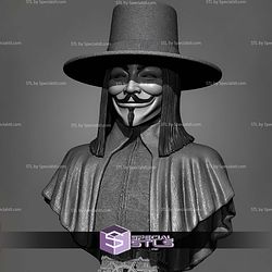 V for Vendetta Portrait Bust 334mm STL Files