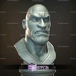 Mini Bust Character Collection STL Dwayne Johnson