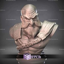 Mini Bust Character Collection STL Kratos