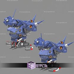 MS-18E Kampfer The Last Fighter Gundam Bust STL Files