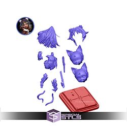 Nekomiya Mana Nekomata ZZZ Chibi STL Files