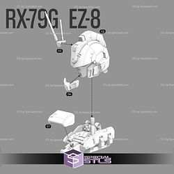 RX-79 G Ez-8 Gundam Bust STL Files