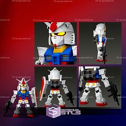 RX78 Gundam Chibi STL Files