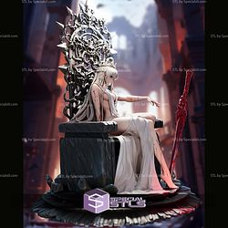 Tearful Queen on Throne STL Files