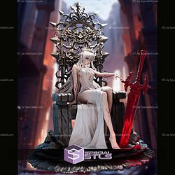 Tearful Queen on Throne STL Files