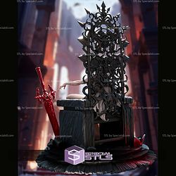 Tearful Queen on Throne STL Files